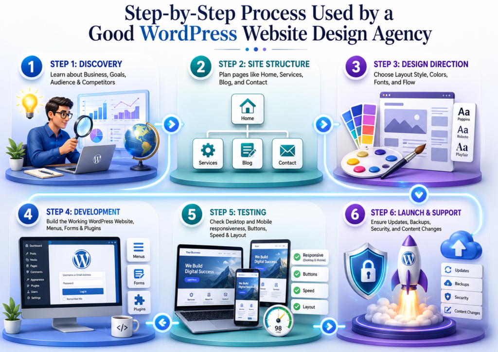 WordPress Website Design Process Infographic