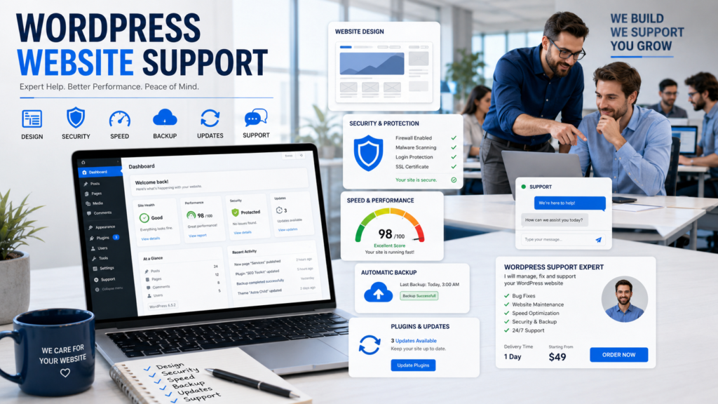 wordpress website support